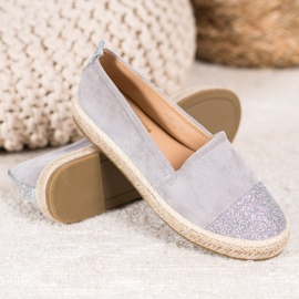 Seastar Espadriller med glitter grå 1