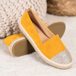 Seastar Espadriller med glitter gul 1