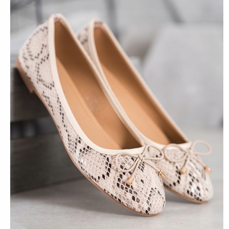 Seastar Eco ballerinor i läder beige 1