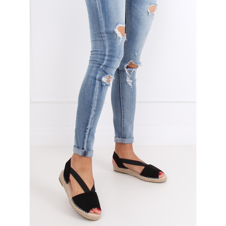 Svarta espadriller för kvinnor 0M815 Svart 2