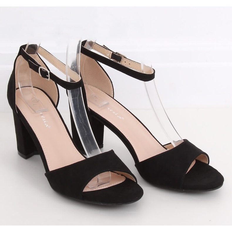 Svarta högklackade sandaler 88-395 Svart 1