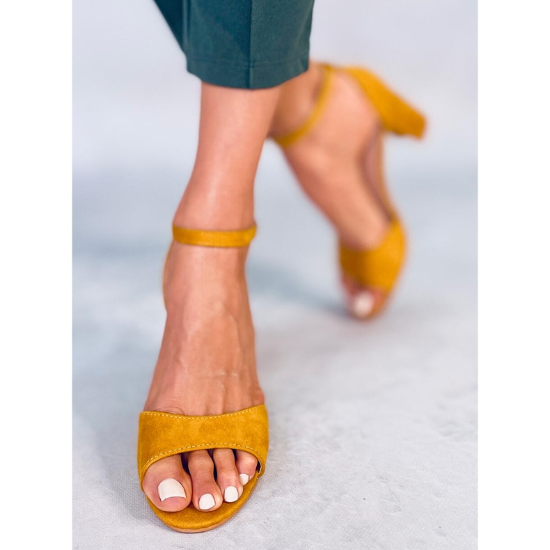 Sandaler höga klackar honung 88-395 Gul 1
