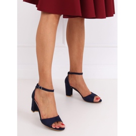 Marinblå högklackade sandaler 88-395 Blå 1