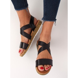 Svarta damsandaler AM042 Svart 2