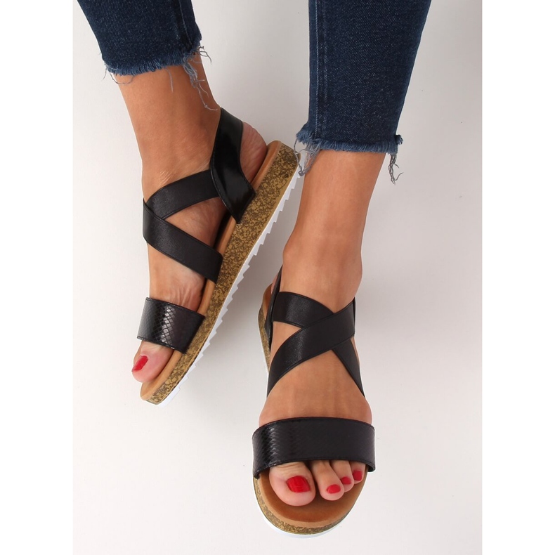 Svarta damsandaler AM042 Svart 2