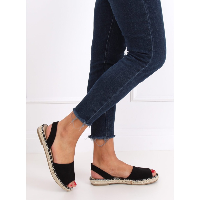 Svart svart 99-26A Svart espadriller 1