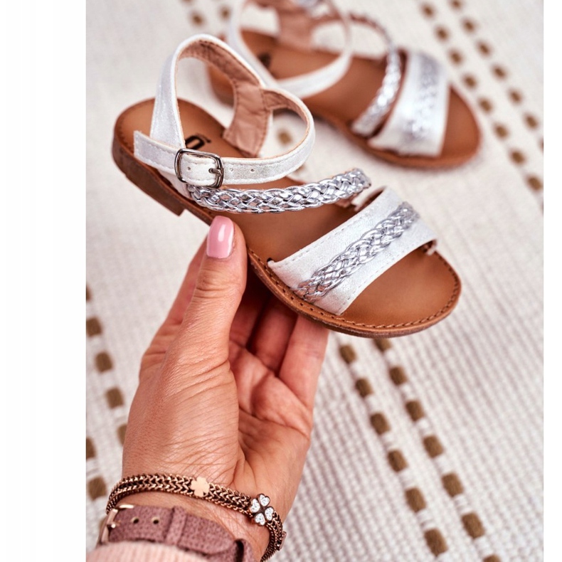 FRROCK Barns silver Kremo sandaler grå 1