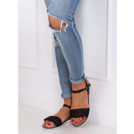 Svarta sandaler för kvinnor 35-197 Svart 1