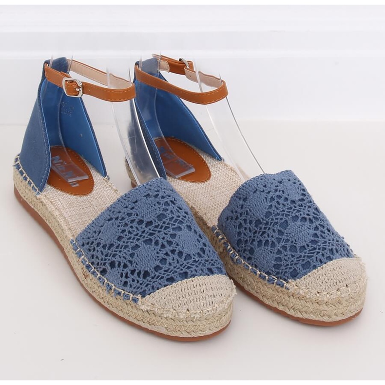 Espadrilles cut blue 3035 Blue blå 1