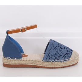 Espadrilles cut blue 3035 Blue blå 2