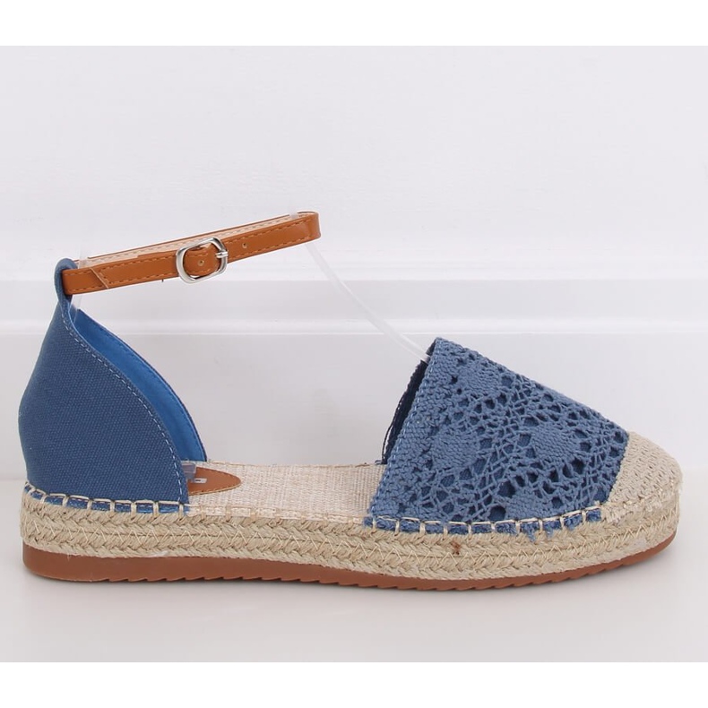 Espadrilles cut blue 3035 Blue blå 2
