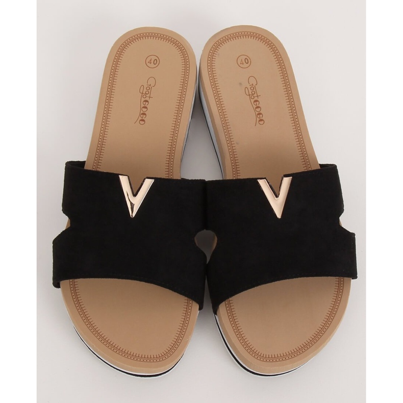 Svarta kvinnors svarta tofflor G-5035 Svart 2