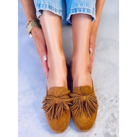 BM Damloafers med fransar kamel T357P Camel brun 2