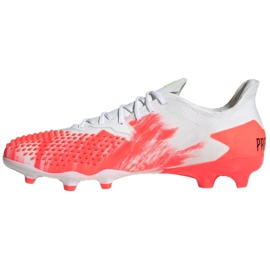 Adidas Predator 20.2 Fg M EG0904 fotbollsskor röd vit 2