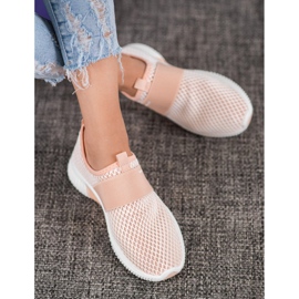 SHELOVET Klassiska Openwork Slipons rosa 1