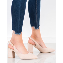 Seastar Mockapumpar med öppen klack brun 1