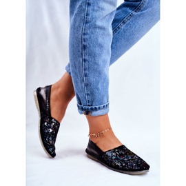 Ballerinor för kvinnor Maciejka Läder Svart 01930-70 / 00-0 mångfärgad 2