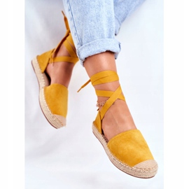 PS1 Kvinnors Espadrilles Tied Yellow Bonjour gul 2