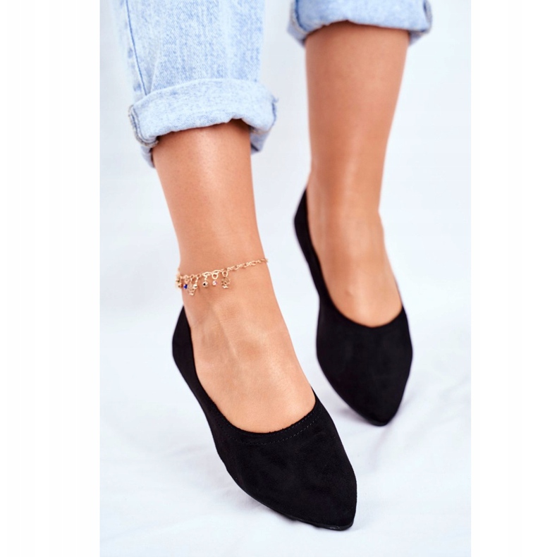 PS1 Ballerinor med ekologisk mocka för kvinnor Svart Bellissima 2