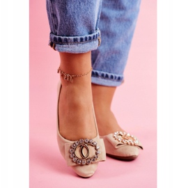 PS1 Ekologisk mocka Beige Ballerinas för kvinnor 2