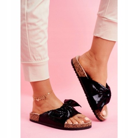 EVE Dam tofflor med en stor rosett Black Lovely Time svart 1