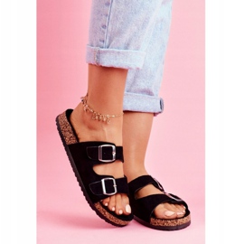 Kvinnors flik tofflor med svarta klämmor 1