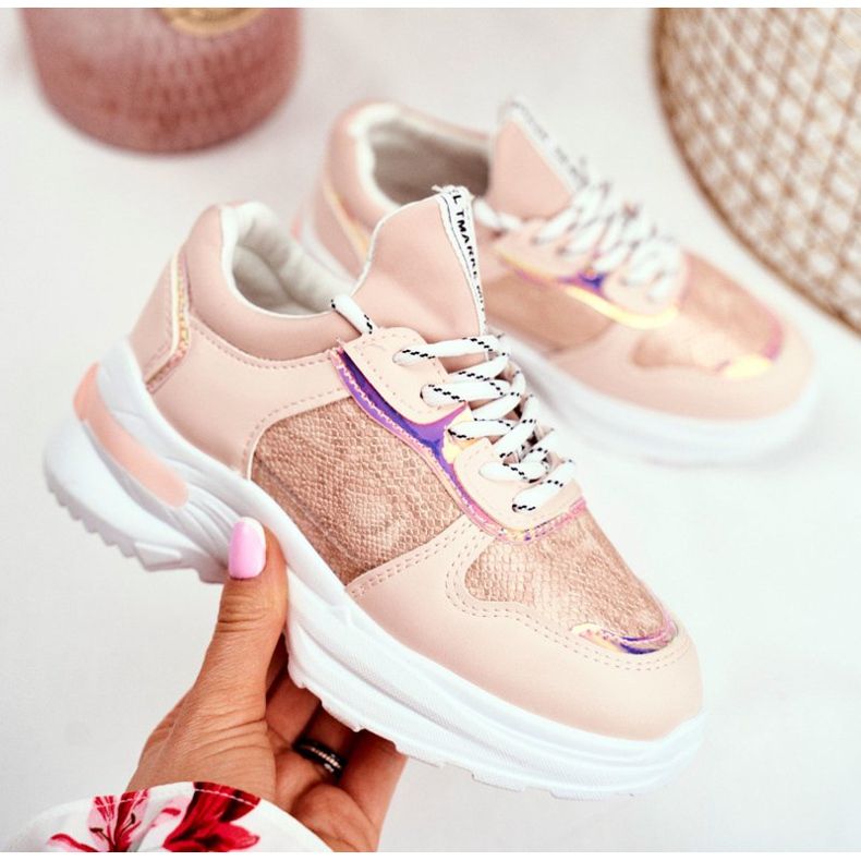 FRROCK Barnsportskor Pink Snake Matylda rosa 2