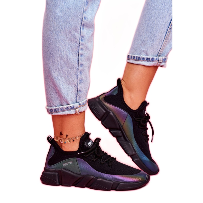 Kvinnors sportskor Big Star Black FF274A053 svart mångfärgad 3