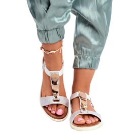 Evento silversandaler för kvinnor 20SD14 2067 vit grå 2