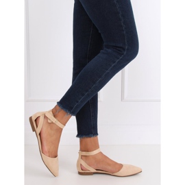 Ballerinor med spänne beige CL73P Beige 2