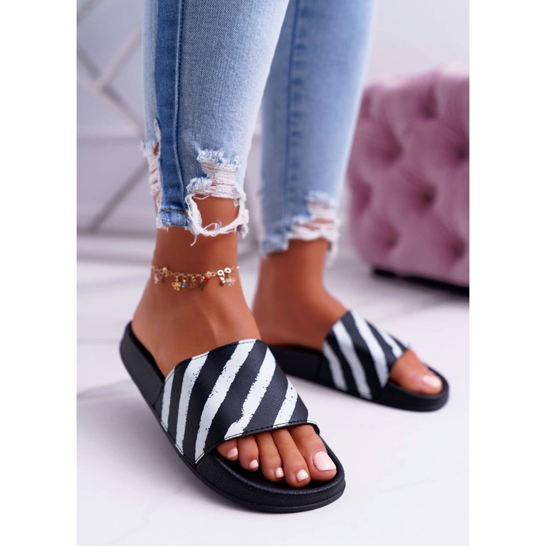 Aynna svarta tofflor för kvinnor 1