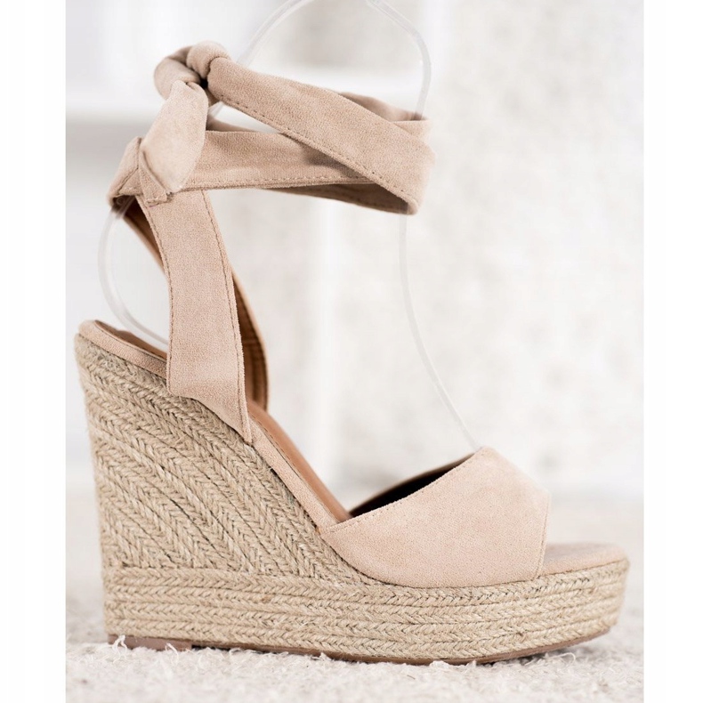 Seastar Espadrilles sandaler på höga klackar beige 2