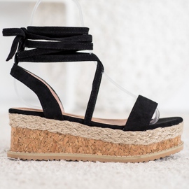 Seastar Sandaler i knuten mocka svart 2