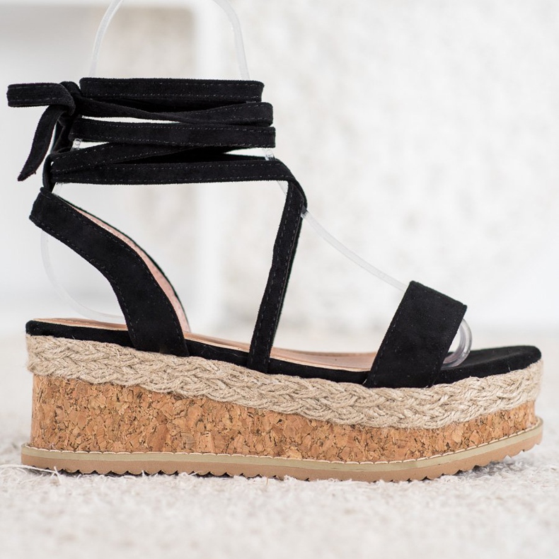 Seastar Sandaler i knuten mocka svart 2