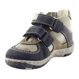 Läderstövlar Ren But 1363 marinblå grå 2