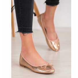 Seastar Eco ballerinor i läder gyllene 1