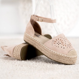 Seastar Openwork Espadrilles på plattformen beige 1