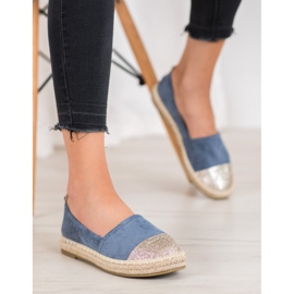 Seastar Espadriller med glitter blå 1
