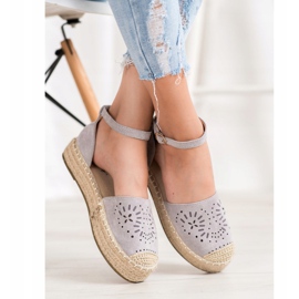 Seastar Openwork Espadrilles på plattformen grå 1