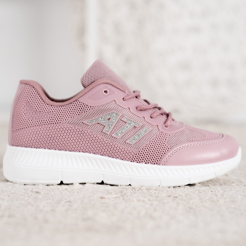 SHELOVET Bekväma skor med mesh rosa 2