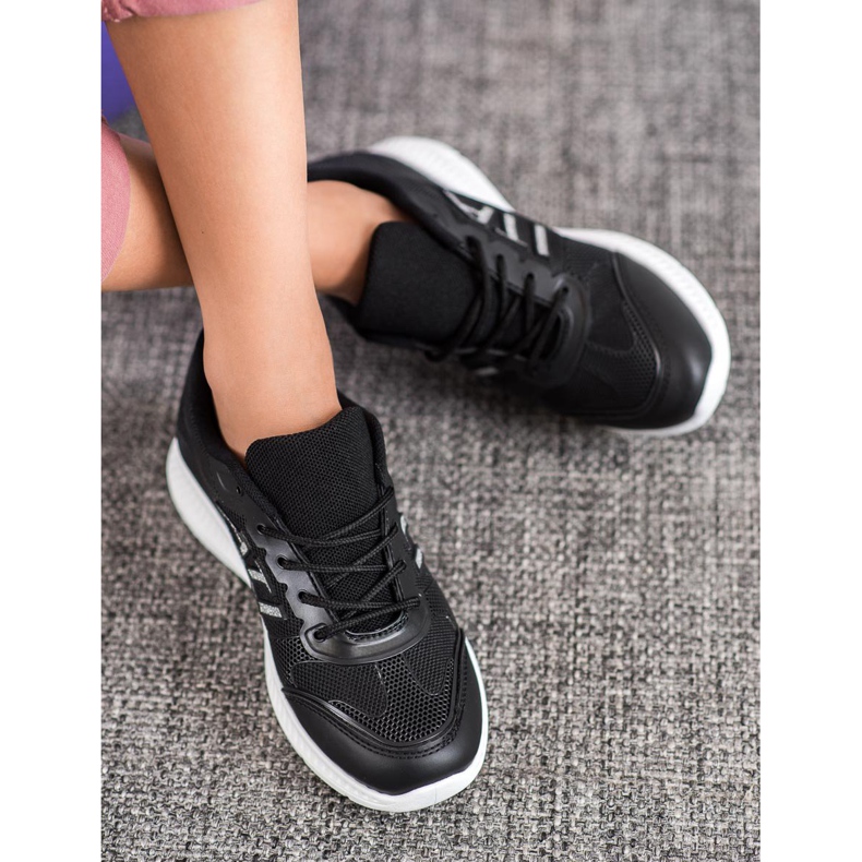 SHELOVET Bekväma skor med mesh svart 1