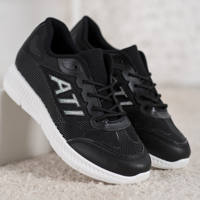 SHELOVET Bekväma skor med mesh svart 2