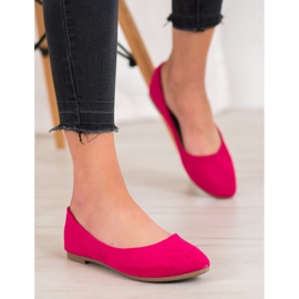 Klassiska VINCEZA -ballerinor i mocka rosa 1