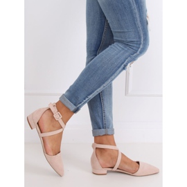 Beige skurna ballerinor LL-213P Beige 2
