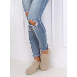 Beige 9924 Beige sportskor 1