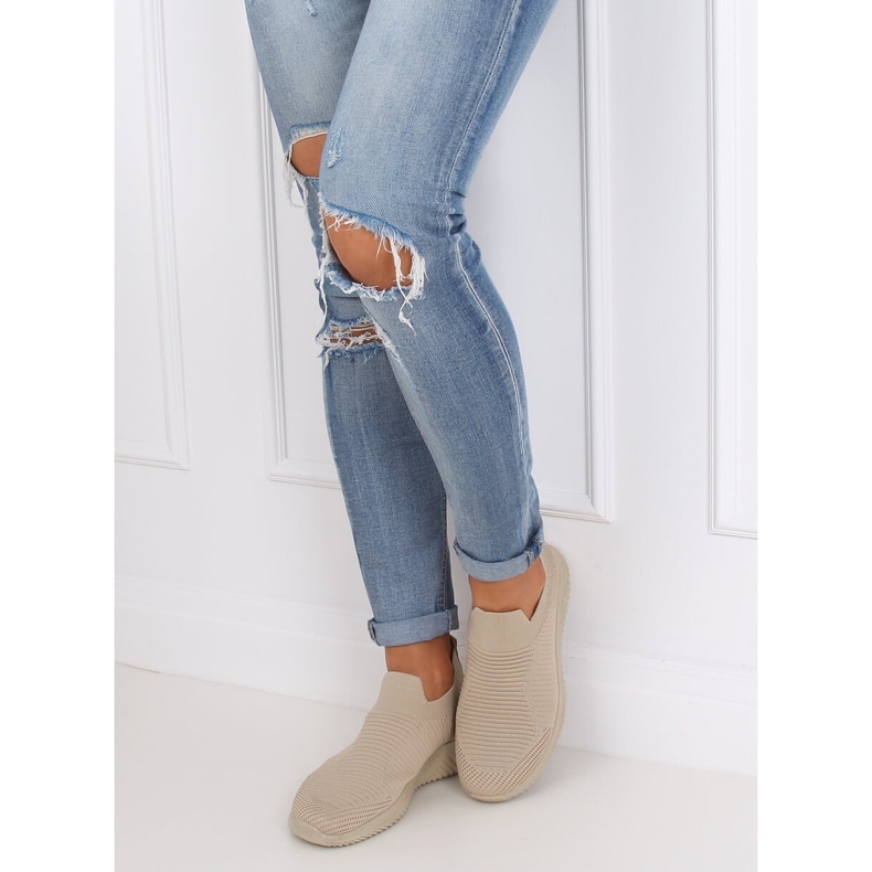 Beige 9924 Beige sportskor 1