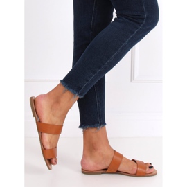 Enkla kamel tofflor S060074 Camel brun 1