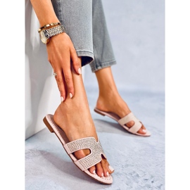 Rosa kvinnors rosa tofflor Q-88 Pink 2