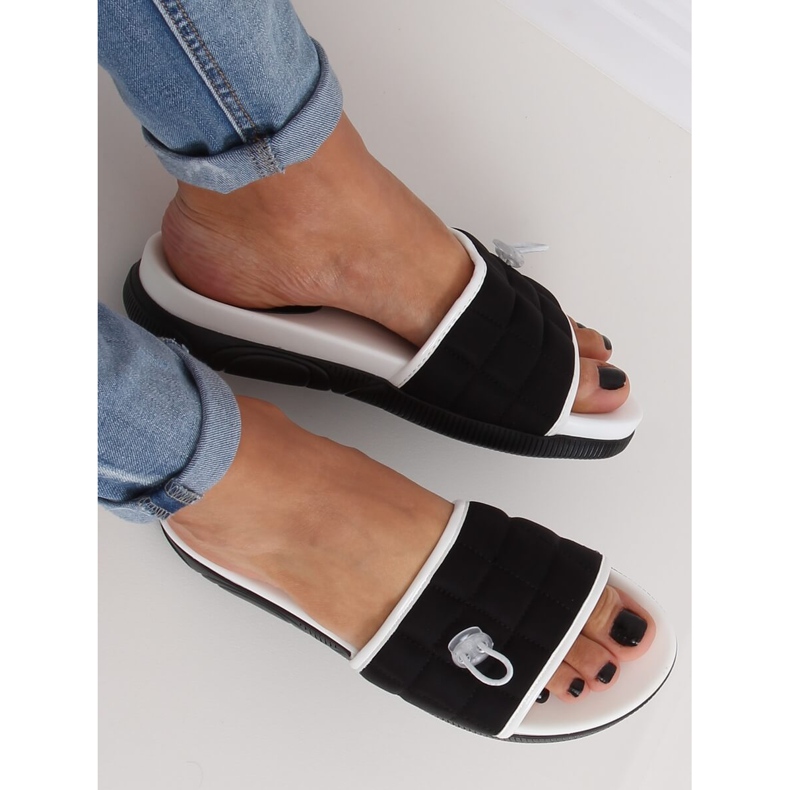 Svarta damas tofflor G-338 Svart 1