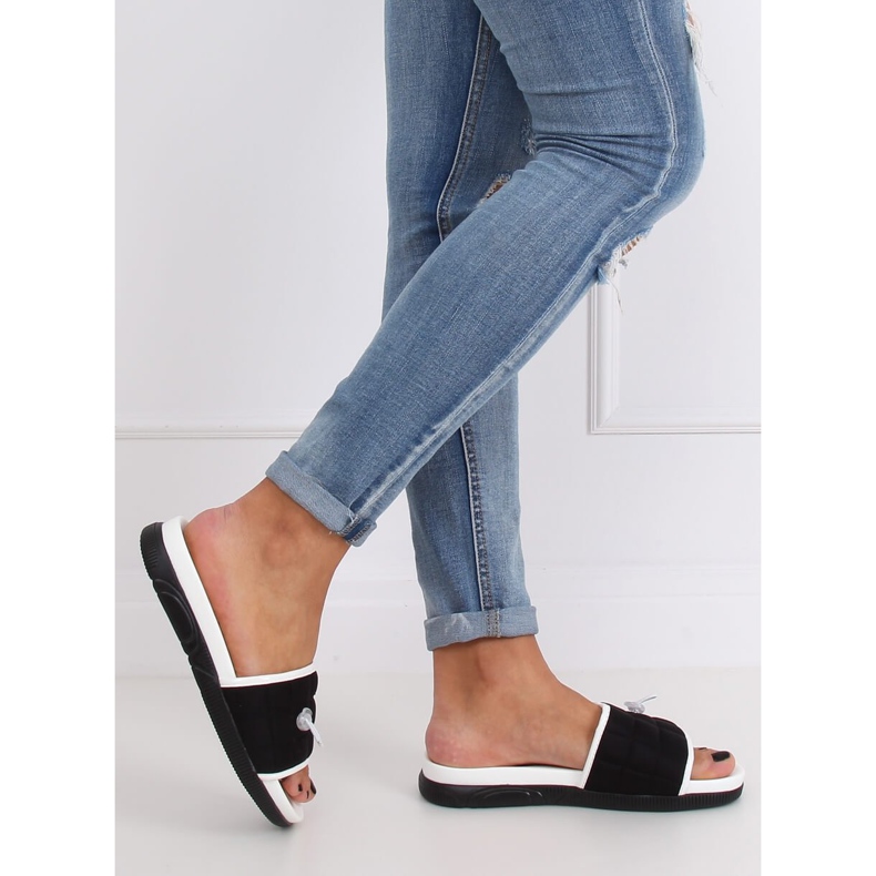 Svarta damas tofflor G-338 Svart 2